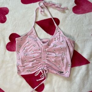 Hollister Cropped Halter Top Size M
